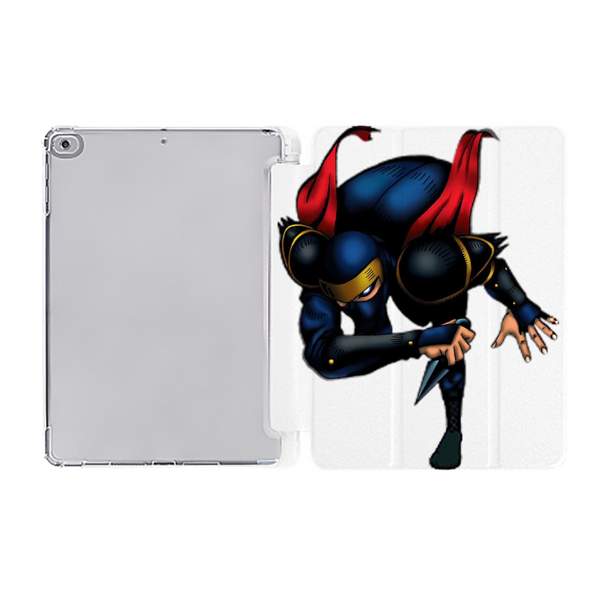 （画像用） 遊☆戯☆王 Yu-Gi-Oh! IPad ケース ペン収納付き 三つ折りスタンド PUレザー×シリコン 対応機種9.5/10.5/10.9インチ
